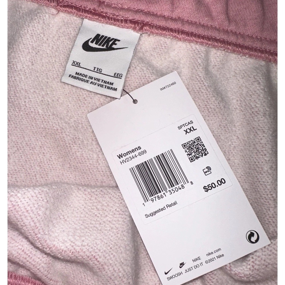 NWT Nike Club Fleece Pink Standard Fit Mid Rise Skirt Women's 2XL XXL HV2344-699 - Picture 3 of 7